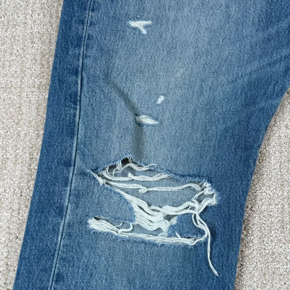 Levi's 501 Mens 34x30 150th Anniversary Distressed Straight Leg Denim Blue Jeans